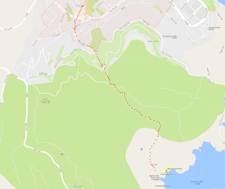 Map Chai Wan to Big Wave Bay